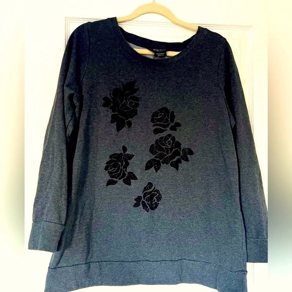 Michel Studio Beaded sweatshirt 1x - Picture 1 of 5